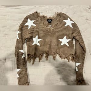 Just Polly cropped star sweater